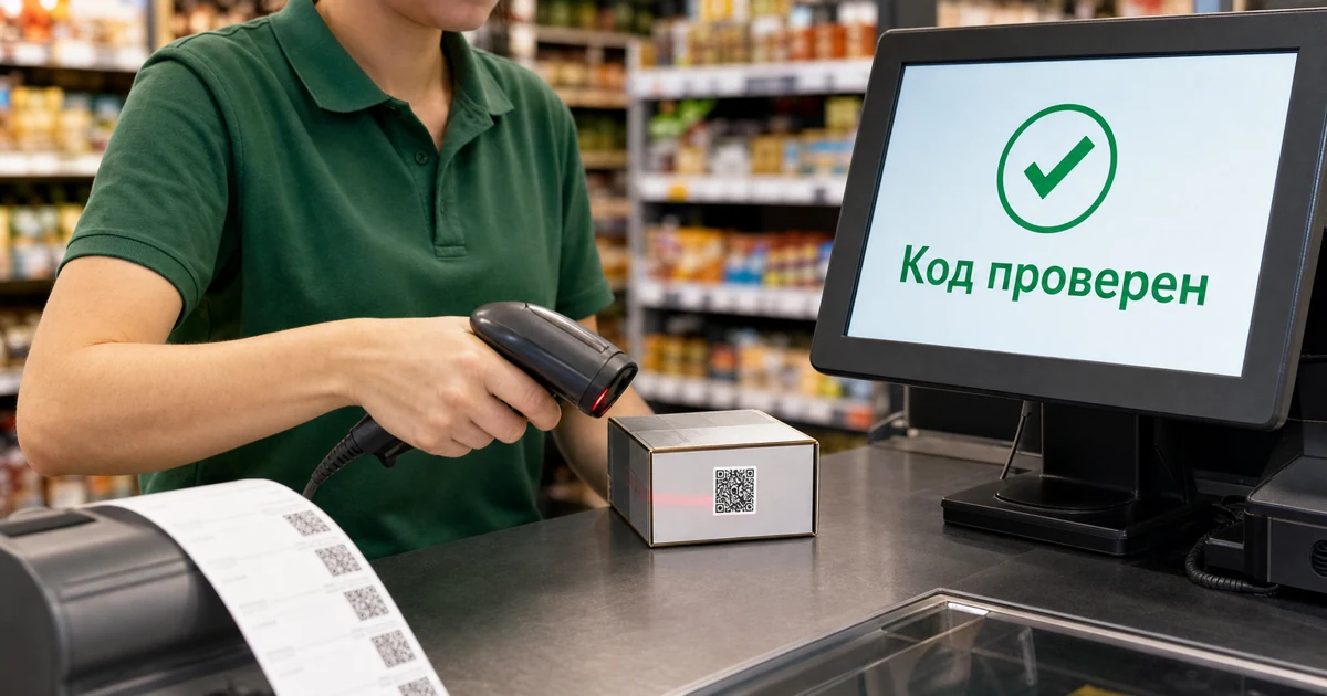 Сканирование Data Matrix на кассе магазина с 1 июля 2026 — обязательная проверка через ТС ПИоТ